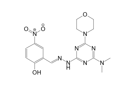 benzaldehyde, 2-hydroxy-5-nitro-, [4-(dimethylamino)-6-(4-morpholinyl)-1,3,5-triazin-2-yl]hydrazone