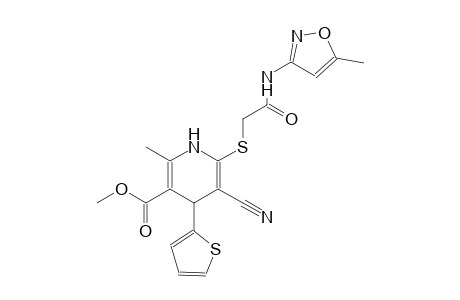 3-pyridinecarboxylic acid, 5-cyano-1,4-dihydro-2-methyl-6-[[2-[(5-methyl-3-isoxazolyl)amino]-2-oxoethyl]thio]-4-(2-thienyl)-, methyl ester