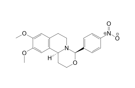 (4R*,11bS*)-9,10-Dimethoxy-4-(p-nitrophenyl)-1,6,7,11b-tetrahydro-2H,4H-[1,3]oxazino[4,3-a]isoquinoline