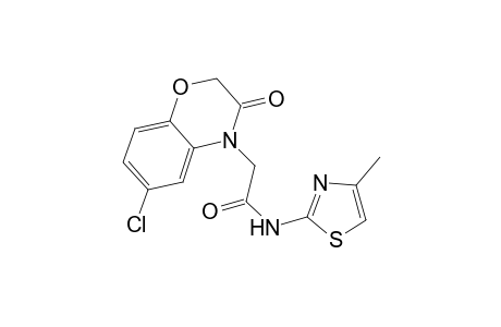 2H-1,4-Benzoxazine-4-acetamide, 6-chloro-3,4-dihydro-N-(4-methyl-2-thiazolyl)-3-oxo-