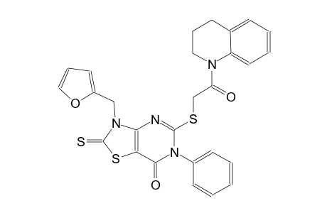 thiazolo[4,5-d]pyrimidin-7(6H)-one, 5-[[2-(3,4-dihydro-1(2H)-quinolinyl)-2-oxoethyl]thio]-3-(2-furanylmethyl)-2,3-dihydro-6-phenyl-2-thioxo-