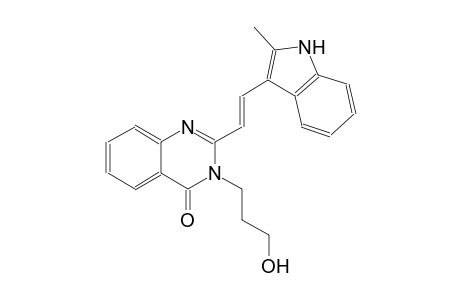 3-(3-hydroxypropyl)-2-[(E)-2-(2-methyl-1H-indol-3-yl)ethenyl]-4(3H)-quinazolinone