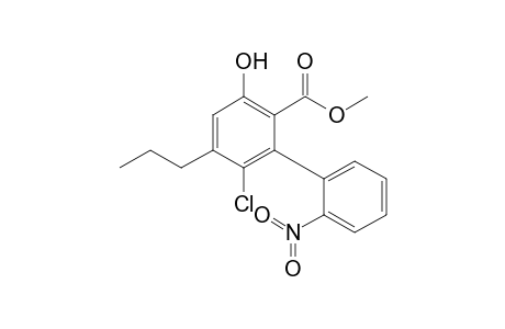 Methyl 6-chloro-3-hydroxy-2'-nitro-5-propylbiphenyl-2-carboxylate