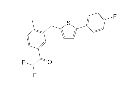 2,2-Difluoro-1-(3-((5-(4-fluorophenyl)thiophen-2-yl)methyl)-4-methylphenyl)ethan-1-one