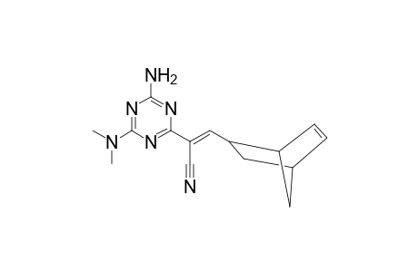 (E)-2-[4-amino-6-(dimethylamino)-1,3,5-triazin-2-yl]-3-(5-bicyclo[2.2.1]hept-2-enyl)-2-propenenitrile