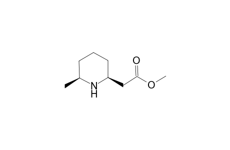 2-[(2S,6S)-6-methyl-2-piperidinyl]acetic acid methyl ester