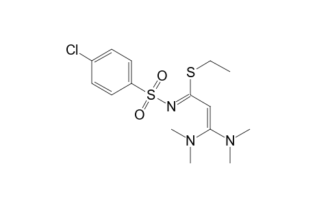 2-Propenimidothioic acid, N-[(4-chlorophenyl)sulfonyl]-3,3-bis(dimethylamino)-, ethyl ester