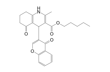 pentyl 2-methyl-5-oxo-4-(4-oxo-4H-chromen-3-yl)-1,4,5,6,7,8-hexahydro-3-quinolinecarboxylate