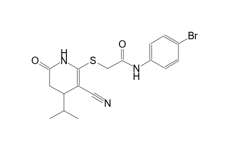 N-(4-bromophenyl)-2-[(3-cyano-4-isopropyl-6-oxo-1,4,5,6-tetrahydro-2-pyridinyl)sulfanyl]acetamide