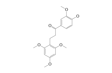 TACCABULIN_D;1-(4-HYDROXY-3-METHOXYPHENYL)-3-(2,4,6-TRIMETHOXYPHENYL)-PROPAN-1-ONE