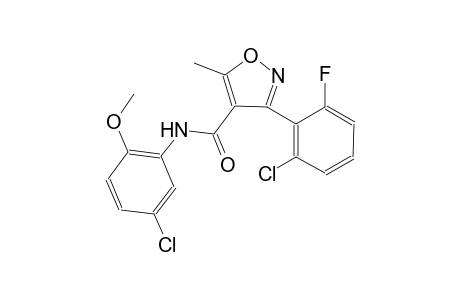 3-(2-chloro-6-fluorophenyl)-N-(5-chloro-2-methoxyphenyl)-5-methyl-4-isoxazolecarboxamide