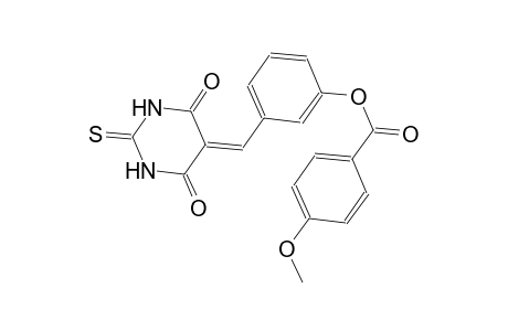 3-[(4,6-dioxo-2-thioxotetrahydro-5(2H)-pyrimidinylidene)methyl]phenyl 4-methoxybenzoate