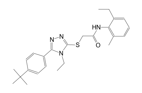 2-{[5-(4-tert-butylphenyl)-4-ethyl-4H-1,2,4-triazol-3-yl]sulfanyl}-N-(2-ethyl-6-methylphenyl)acetamide