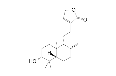 3-{2-[(1R*,4aS*,6R*,8aS*)-Decahydro-6-hydroxy-5,5,8a-trimethyl-2-methylidenenaphthalen-1-yl]ethyl}furan-2(5H)-one