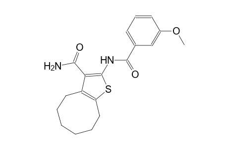 2-[(3-methoxybenzoyl)amino]-4,5,6,7,8,9-hexahydrocycloocta[b]thiophene-3-carboxamide