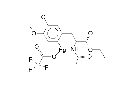 3-(3,4-Dimethoxy-6-trifluoroacetoxy-mercurio-phenyl)-2-(2,2,2-trifluoro-acetylamino)-propionic acid ethyl ester