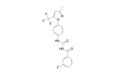 Urea, N-(3-fluorobenzoyl)-N'-[4-[3-methyl-5-(trifluoromethyl)-1H-pyrazol-1-yl]phenyl]-