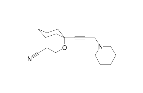 propanenitrile, 3-[[1-[3-(1-piperidinyl)-1-propynyl]cyclohexyl]oxy]-