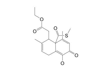 5-ETHOXYCARBONYLMETHYL-4A-(METHYLTHIO)-CARBONYL-4,6-DIMETHYL-1-HYDROXY-2,4A,5,8-TETRAHYDRONAPHTHALEN-2-ONE