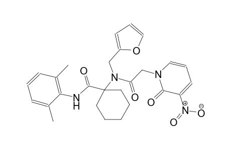 N-{1-[2-(2,6-dimethylphenyl)acetyl]cyclohexyl}-N-[(furan-2-yl)methyl]-2-(3-nitro-2-oxo-1,2-dihydropyridin-1-yl)acetamide