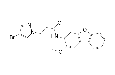 3-(4-bromo-1H-pyrazol-1-yl)-N-(2-methoxydibenzo[b,d]furan-3-yl)propanamide