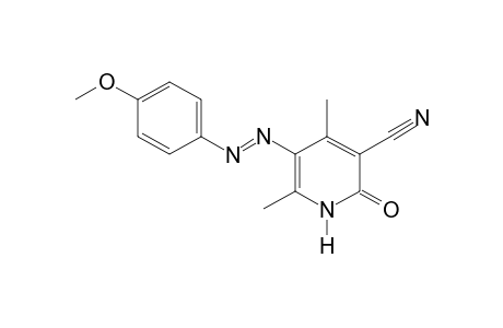 1,2-DIHYDRO-4,6-DIMETHYL-5-[(p-METHOXYPHENYL)AZO]-2-OXONICOTINONITRILE