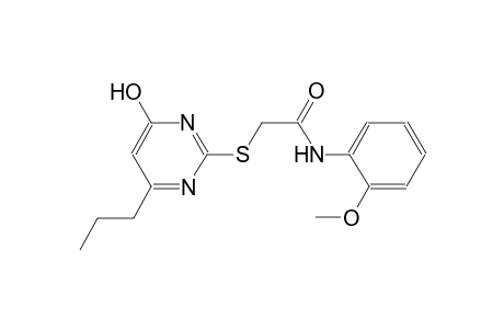 2-[(4-hydroxy-6-propyl-2-pyrimidinyl)sulfanyl]-N-(2-methoxyphenyl)acetamide