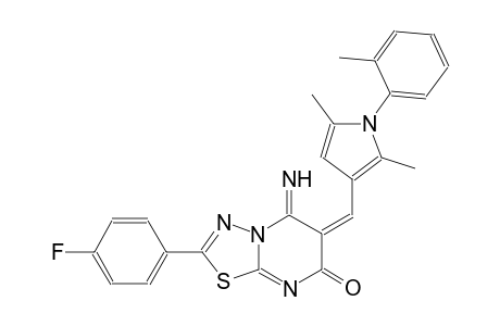 (6E)-6-{[2,5-dimethyl-1-(2-methylphenyl)-1H-pyrrol-3-yl]methylene}-2-(4-fluorophenyl)-5-imino-5,6-dihydro-7H-[1,3,4]thiadiazolo[3,2-a]pyrimidin-7-one