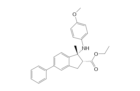 Ethyl 1-{(4-methoxyphenyl)amino}-1-methyl-5-phenyl-2,3-dihydro-1H-indene-2-carboxylate