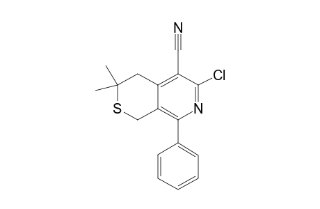 6-Chloro-3,3-dimethyl-8-phenyl-3,4-dihydro-1H-thiopyrano[3,4-c]pyridine-5-carbonitrile
