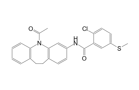 N-(5-acetyl-10,11-dihydro-5H-dibenzo[b,f]azepin-3-yl)-2-chloro-5-(methylsulfanyl)benzamide
