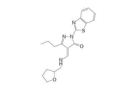 (4E)-2-(1,3-benzothiazol-2-yl)-5-propyl-4-{[(tetrahydro-2-furanylmethyl)amino]methylene}-2,4-dihydro-3H-pyrazol-3-one