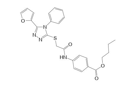 4-[[2-[[5-(2-furanyl)-4-phenyl-1,2,4-triazol-3-yl]thio]-1-oxoethyl]amino]benzoic acid butyl ester