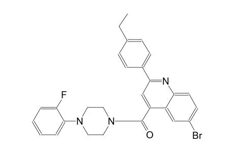6-bromo-2-(4-ethylphenyl)-4-{[4-(2-fluorophenyl)-1-piperazinyl]carbonyl}quinoline