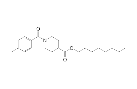 Isonipecotic acid, N-(4-methylbenzoyl)-, octyl ester