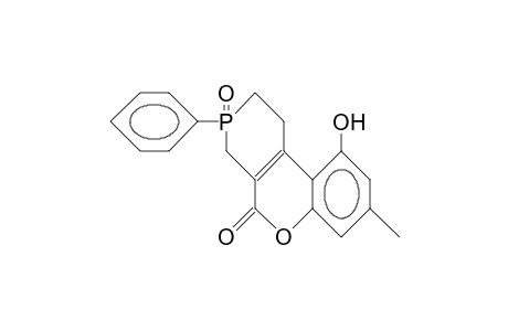 1,2,3,4-Tetrahydro-10-hydroxy-8-methyl-3-phenyl-5H-phosphorino(3,4-C)(1)benzopyran-5-one 3-oxide