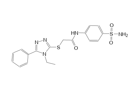 N-[4-(aminosulfonyl)phenyl]-2-[(4-ethyl-5-phenyl-4H-1,2,4-triazol-3-yl)sulfanyl]acetamide