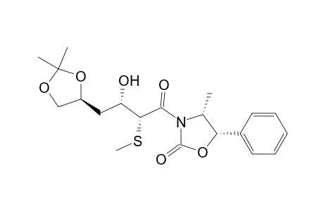 (2'R,3'S,5'S,4R,5S)-3-(3'-Hydroxy-5',6'-(isopropylidenedioxy)-2'-(methylthio)hexanoyl)-4-methyl-5-phenyl-2-oxazolidinone