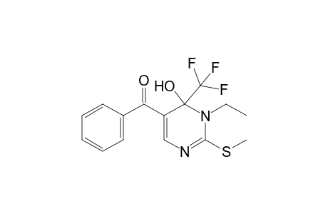 (1-Ethyl-6-hydroxy-2-(methylthio)-6-(trifluoromethyl)-1,6-dihydropyrimidin-5-yl) (phenyl)methanone