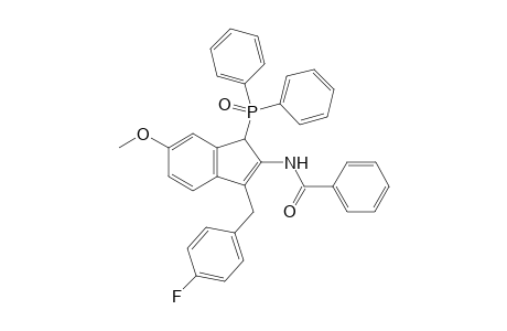 N-(1-(Diphenylphosphoryl)-3-(4-fluorobenzyl)-6-methoxy-1H-inden-2-yl)benzamide