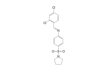 N-[(E)-(2,4-Dichlorophenyl)methylidene]-4-(1-pyrrolidinylsulfonyl)aniline