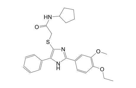 acetamide, N-cyclopentyl-2-[[2-(4-ethoxy-3-methoxyphenyl)-5-phenyl-1H-imidazol-4-yl]thio]-