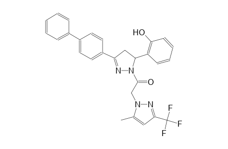 2-(3-[1,1'-biphenyl]-4-yl-1-{[5-methyl-3-(trifluoromethyl)-1H-pyrazol-1-yl]acetyl}-4,5-dihydro-1H-pyrazol-5-yl)phenol