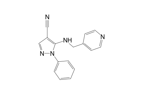 1H-Pyrazole-4-carbonitrile, 1-phenyl-5-[(4-pyridinylmethyl)amino]-
