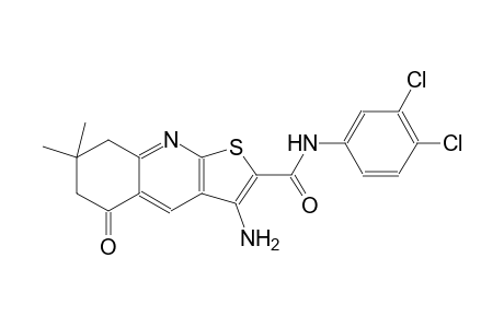 thieno[2,3-b]quinoline-2-carboxamide, 3-amino-N-(3,4-dichlorophenyl)-5,6,7,8-tetrahydro-7,7-dimethyl-5-oxo-