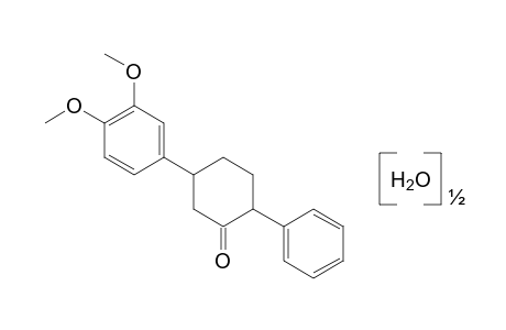 5-(3,4-dimethoxyphenyl)-2-phenylcyclohexanone, hemihydrate