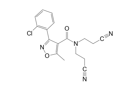 N,N-bis(2-cyanoethyl)-3-(o-chlorophenyl)-5-methyl-4-isoxazolecarboxamide