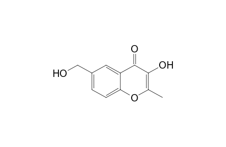 4H-1-Benzopyran-4-one, 3-hydroxy-6-(hydroxymethyl)-2-methyl-