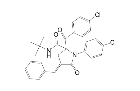 (E)-4-Benzylidene-N-(tert-butyl)-2-(4-chlorobenzoyl)-1-(4-chlorophenyl)-5-oxopyrrolidine-2-carboxamide