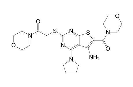 2-(5-azanyl-6-morpholin-4-ylcarbonyl-4-pyrrolidin-1-yl-thieno[2,3-d]pyrimidin-2-yl)sulfanyl-1-morpholin-4-yl-ethanone